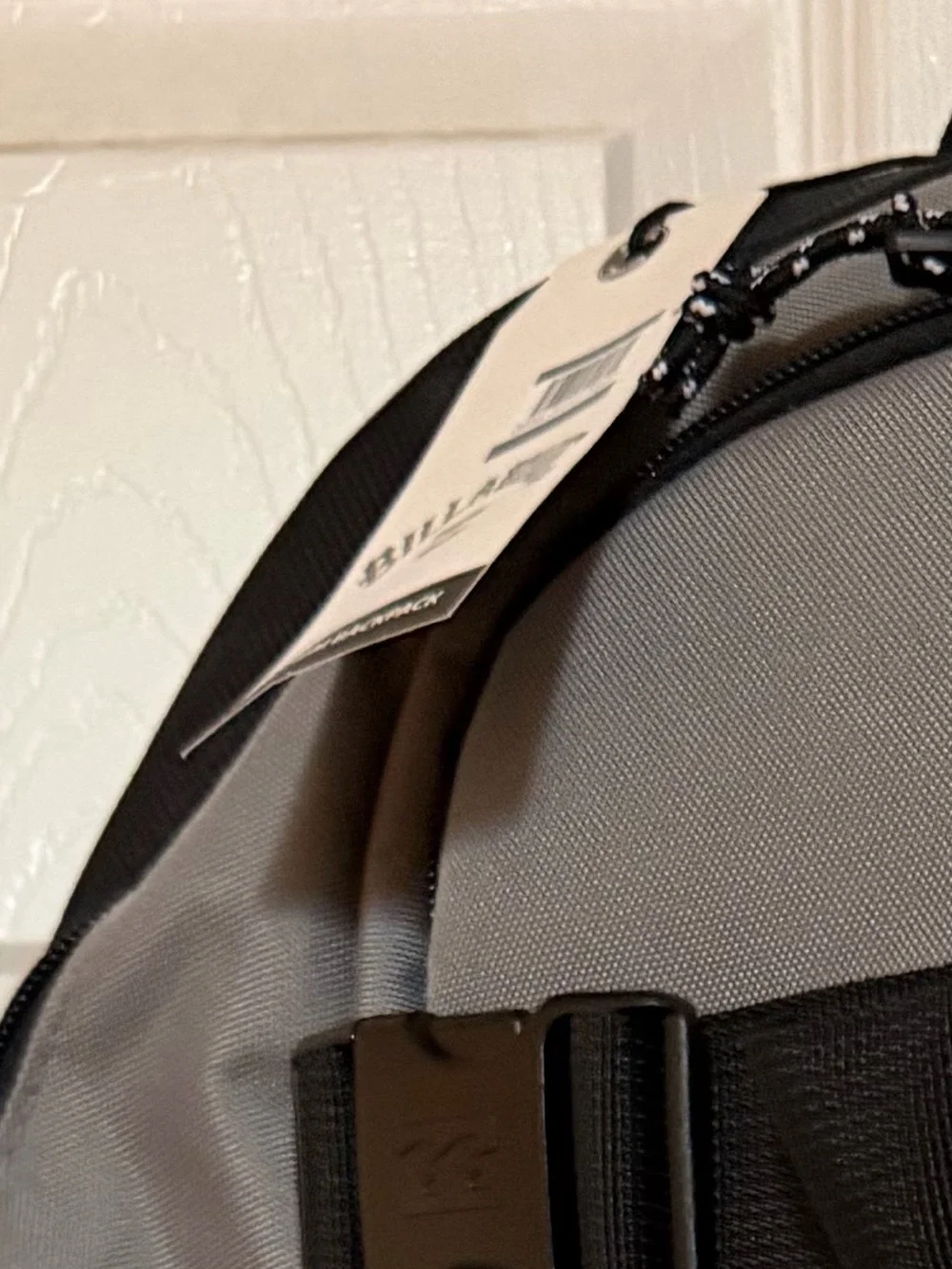 Billabong Gray and Black Two-Tone Men's Backpack holds water bottle and 15in lap